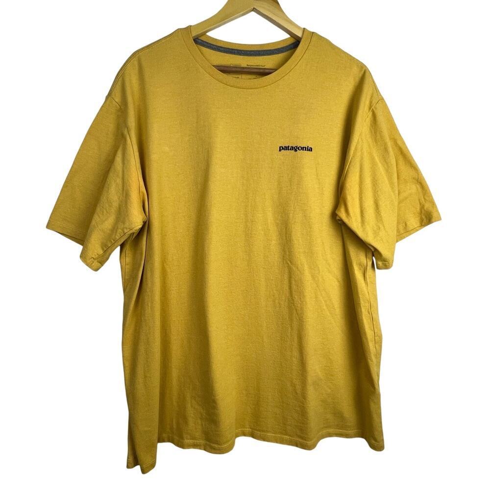 Patagonia Responsibili-Tee Recycled XL Yellow Casual Outdoors Men's Shirt